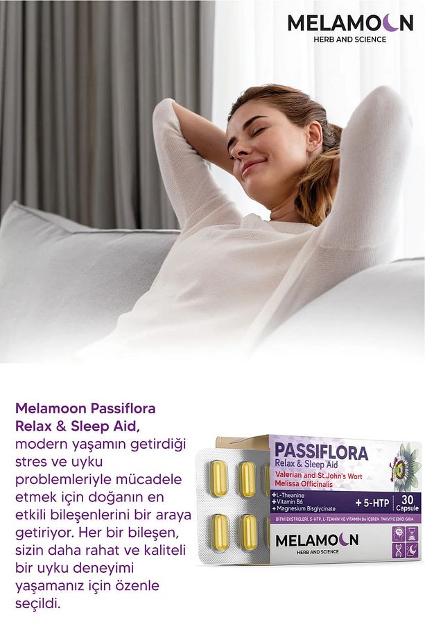 Magnezyum Ve 5-htp Ile Güçlendirilmiş Passiflora (pasiflora) Strese Ve Uykuya Yardımcı 30 Kapsül - 6