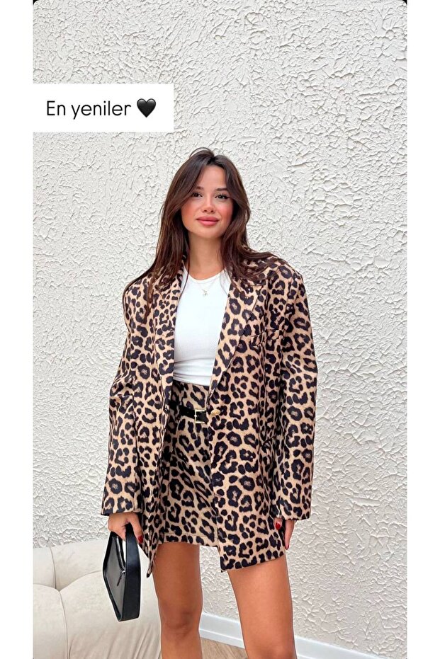 Leopar Desen Ceket - 4