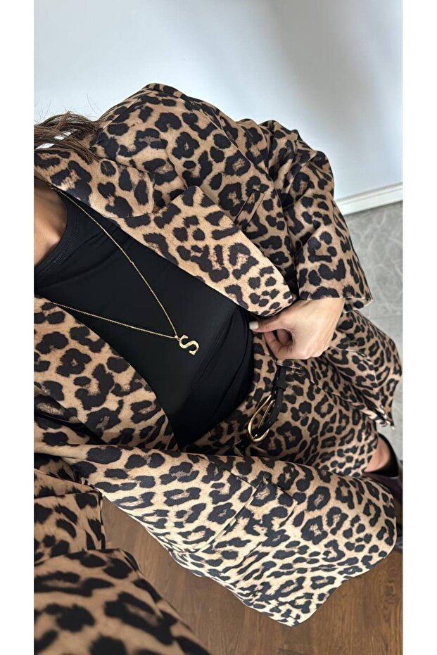 Leopar Desen Ceket - 5