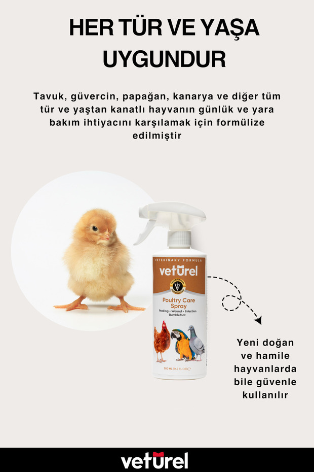 Güvercin Muhabbet Kuşu Papağan Göz Gaga Yara Bakım Spreyi - Kanatlı Hayvan Önleyici 500ml - 8