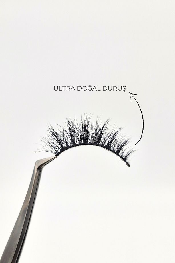 Doğal Görünümlü Gerçek Kıl Tam Boy İpek Takma Kirpik (1 Çift) - Mink Eyelash No: N3 - 2