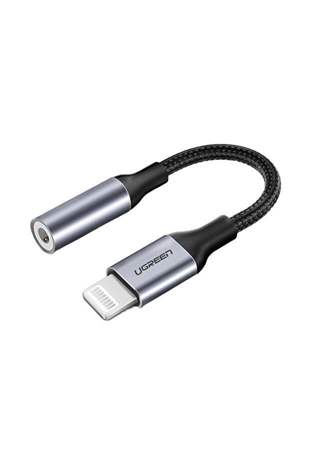كابل Lightning Connector Jack 3.0 من الألومنيوم المضفر 10 سم - أسود