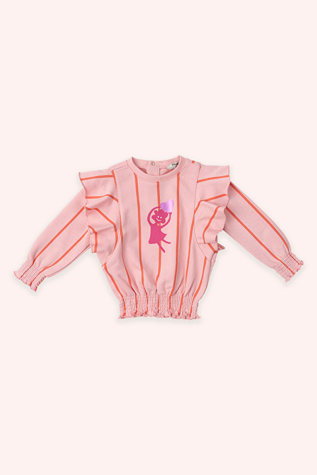 Kız Bebek Pembe Sweatshirt - 1