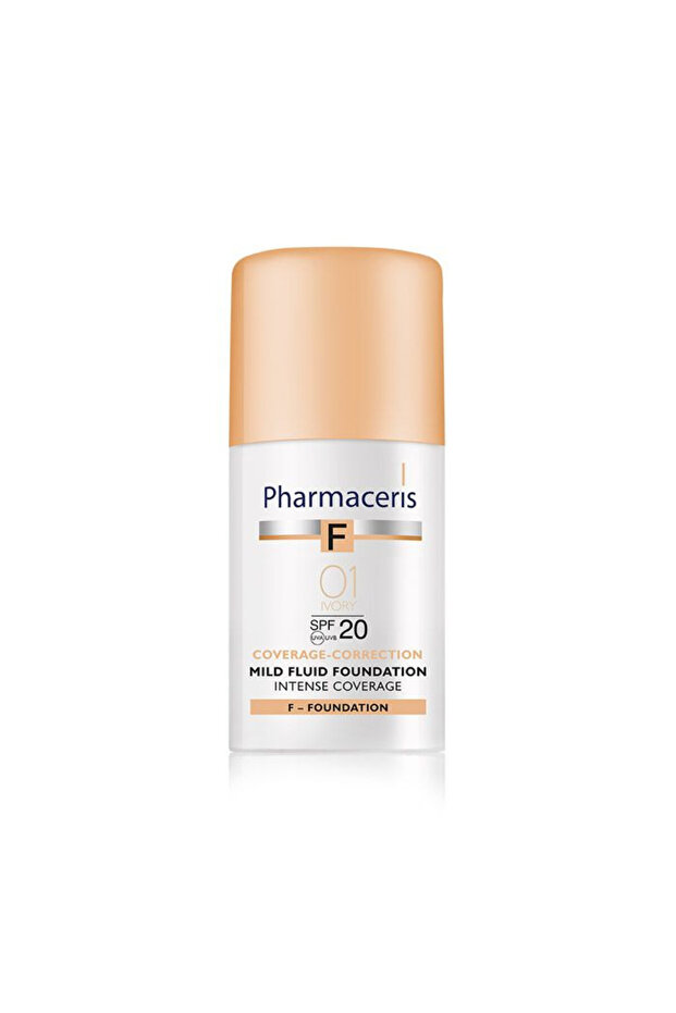 Inense Coverage Mild Foundation Fluid 01 Ivory Spf 20 30 Ml