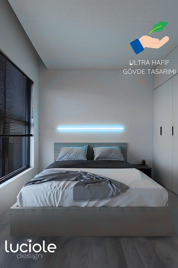 Led Abajur Aplik Gece Lambası Rgb Lambader 16 Renkli Uzaktan Kumandalı Işık 4 Animasyonlu Ledap2 - 5
