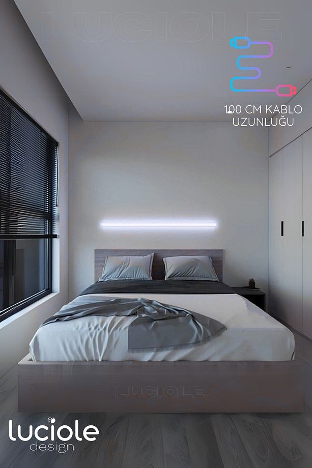 Led Abajur Aplik Gece Lambası Rgb Lambader 16 Renkli Uzaktan Kumandalı Işık 4 Animasyonlu Ledap2 - 2