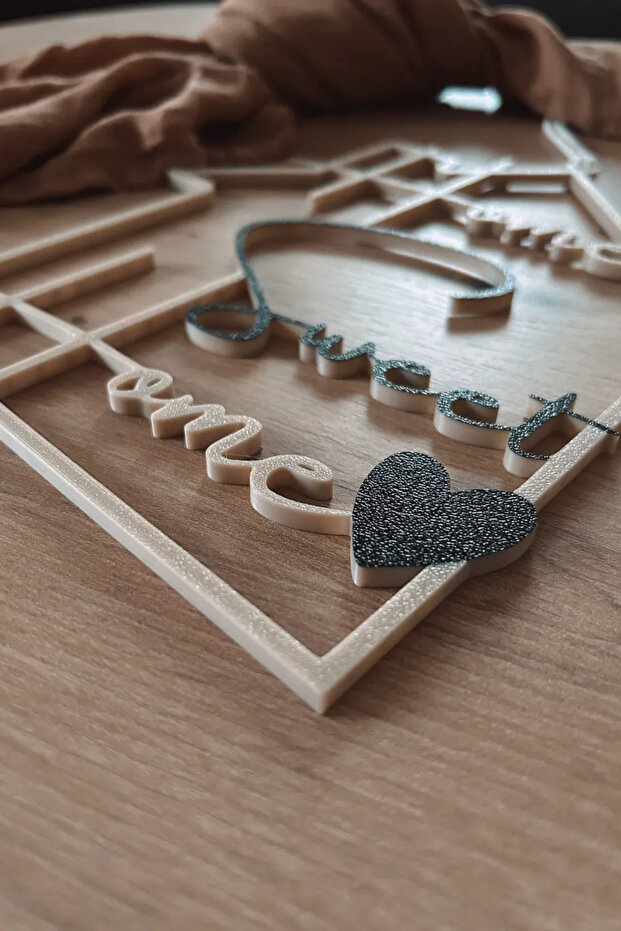 Ev Kapı Süsü, Home Sweet Home, 3d Baskılı Kapı Süsü - 4