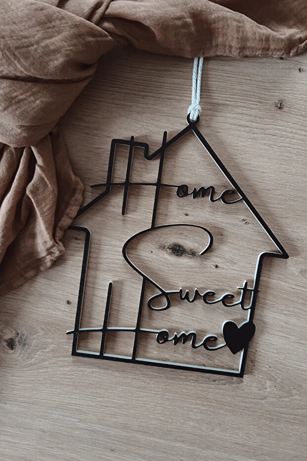 Ev Kapı Süsü, Home Sweet Home, 3d Baskılı Kapı Süsü - 5