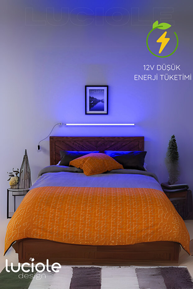 Yatak Tv Üstü Led Lambader Işık Uzaktan Kumandalı Renk Animasyon Yapışkanlı Bedlightbe - 3