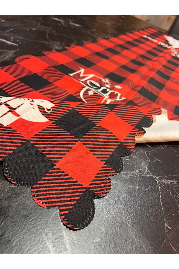 Christmas Checkered Pine Tree Runner - 3