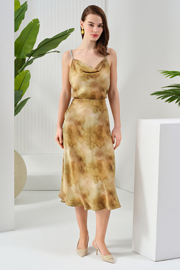 Saten Kloş Etek - 2