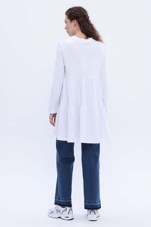 تونيك برباط من القطن الأبيض - 4
