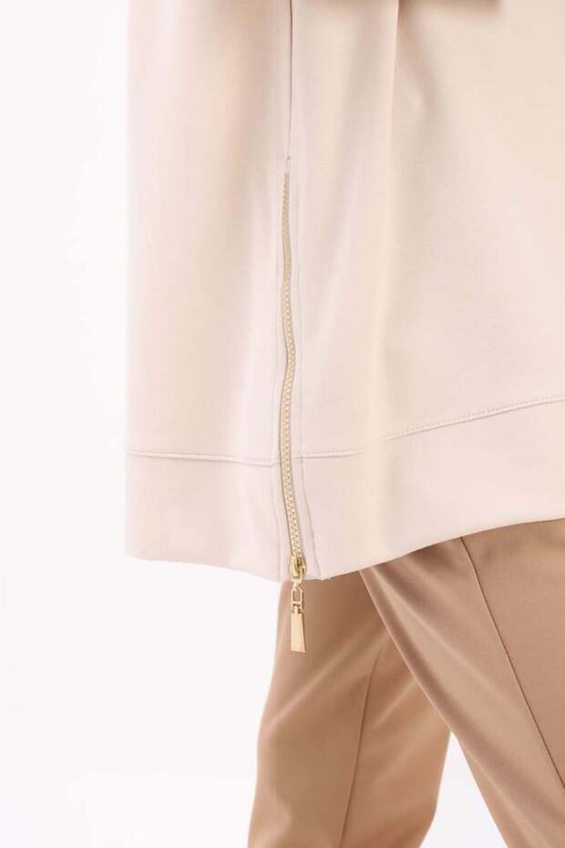 Açık Bej-Garni Piliseli Tunik - 5