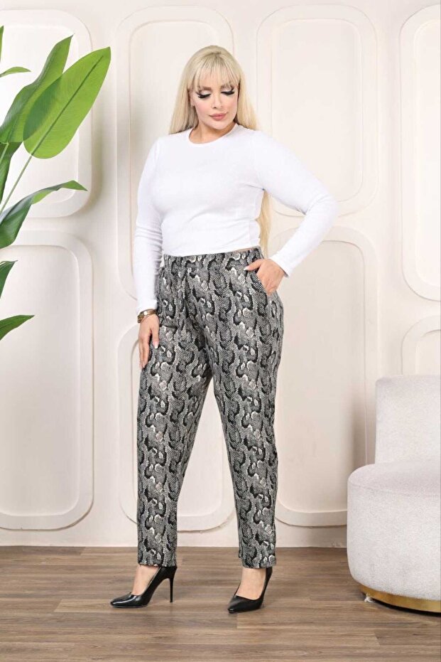 بنطال من جلد الغزال مقاس كبير. جي بي 1313244 - 1