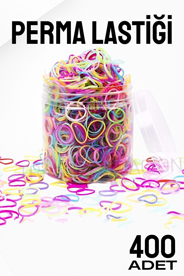 400 Pcs Thin Perm Rubber - Colorful 720710 - 1