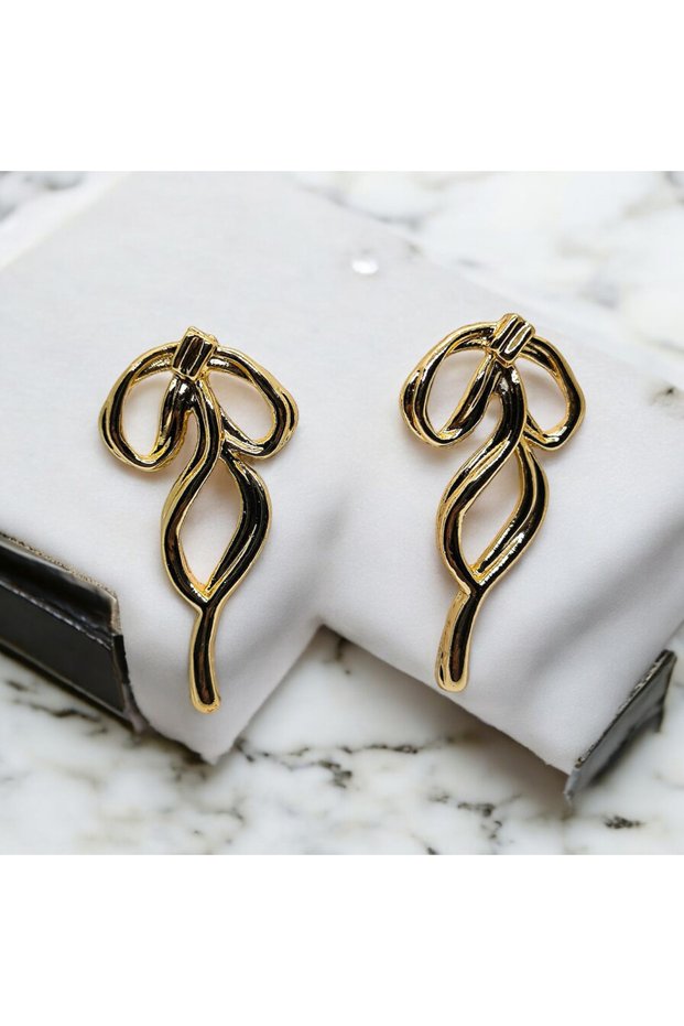 Bow Ribbon Stylish Women's Earrings | Elegant and Modern Gift Ribbon Jewelry