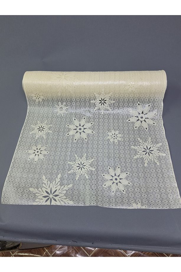 Pvc Küpür Dantel Raf Ve Dolap Örtüsü Runner  (krem) - 1