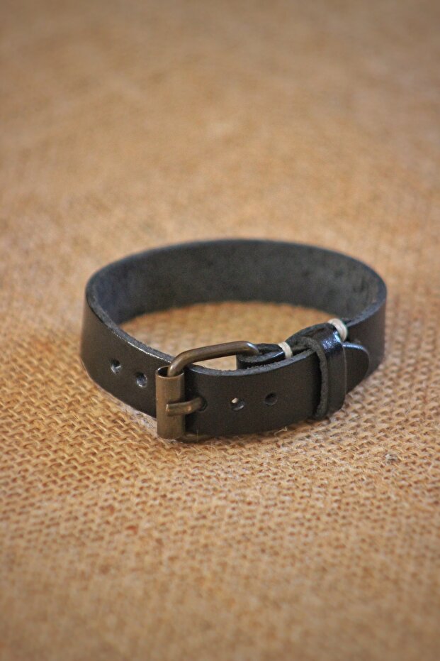 Genuine Leather Bracelet / Adjustable Buckle Bracelet / Real Leather Bracelet