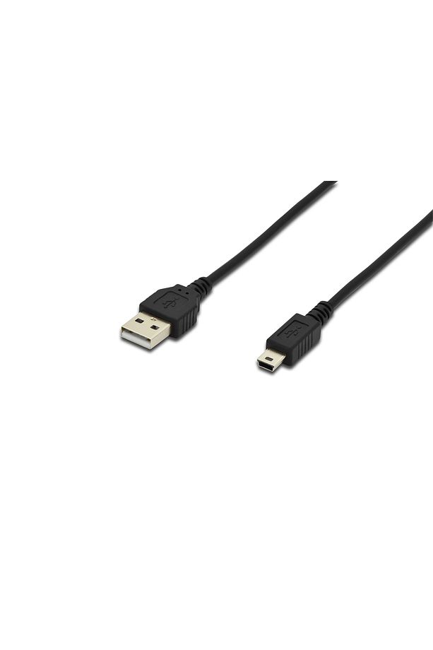Usb 2.0 Bağlantı Kablosu, Usb A Erkek - Usb Mini B (5 PİN) Erkek, 1.8 Metre, Usb 2.0 Uyumlu, Ul, Siy - 1