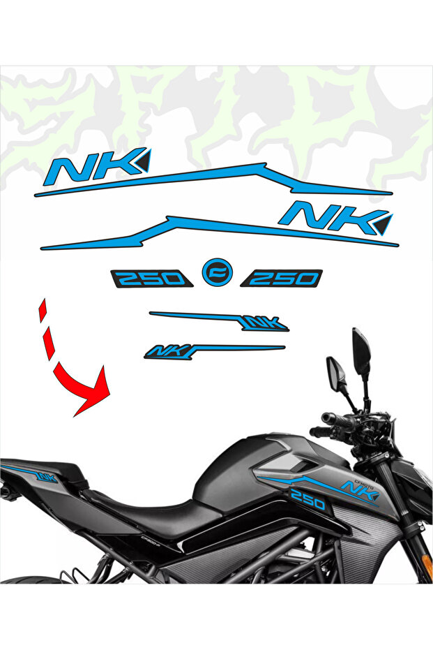 NK 250 Sticker Set Mavi - 1