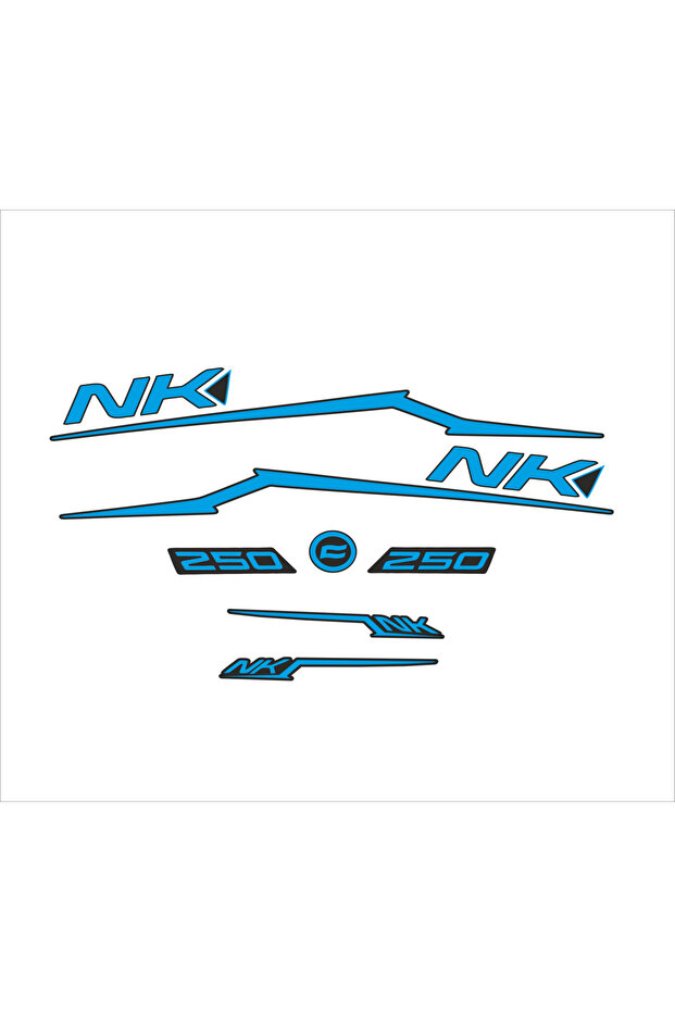 NK 250 Sticker Set Mavi - 2