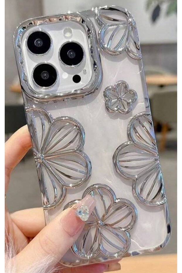 iPhone 11 Compatible Metallic Phone Case 3D Embossed Phone Case Wave Pattern Phone Case