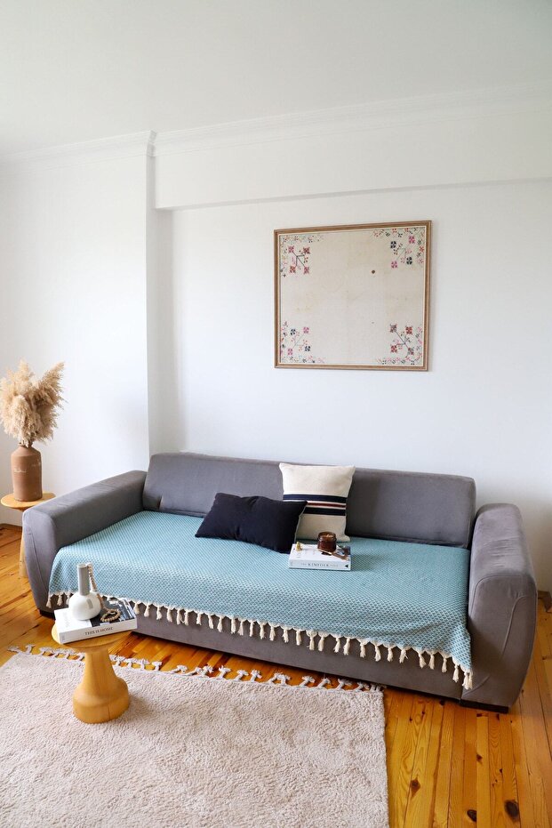 Star Blue Seating Seat, Sofa Bed, Couch Cover/ Shawl 115X200 cm
