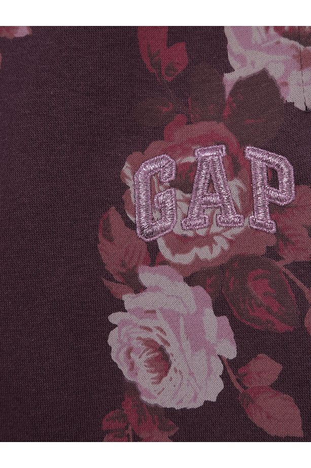 Kız Çocuk Bordo Gap Logo Relaxed Fleece Jogger Eşofman Altı - 3