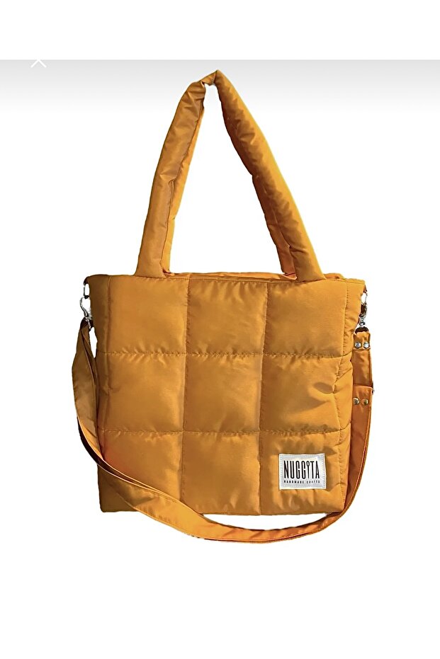 Women's Camel Quadrato Puffer Bag