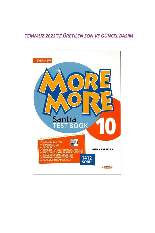 More & More 10. Sınıf Santra Test Book - Güncel Basım - More And More - 2