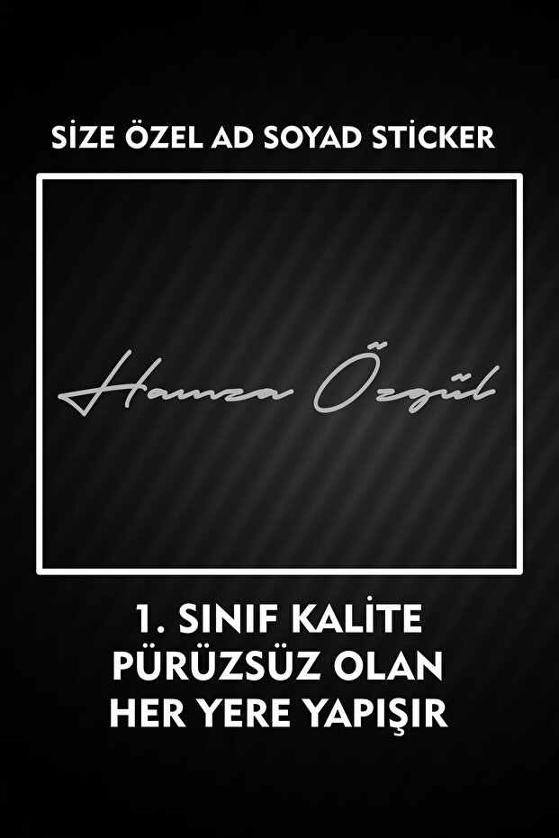 20X3 cm Custom Name Soyad Signature - Vehicle and Motor Sticker