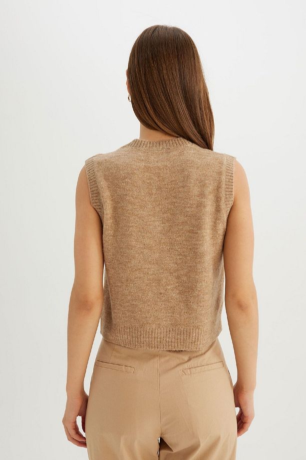 Regular Fit V Yaka Basic Düz Premium Triko Süveter C9048ax24wn - 5