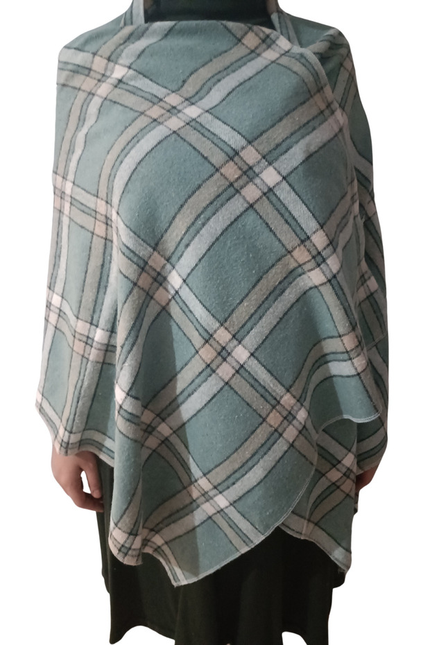 Plaid Lumberjack Shirt Fabric Shoulder Shawl Winter Shawl Neck Shawl Checked Scarf