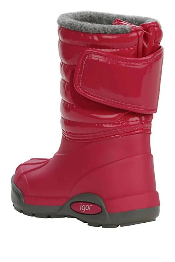 Topo Skı Charol Su Geçirmez Unisex Çocuk Kar Botu Fuşya - 5