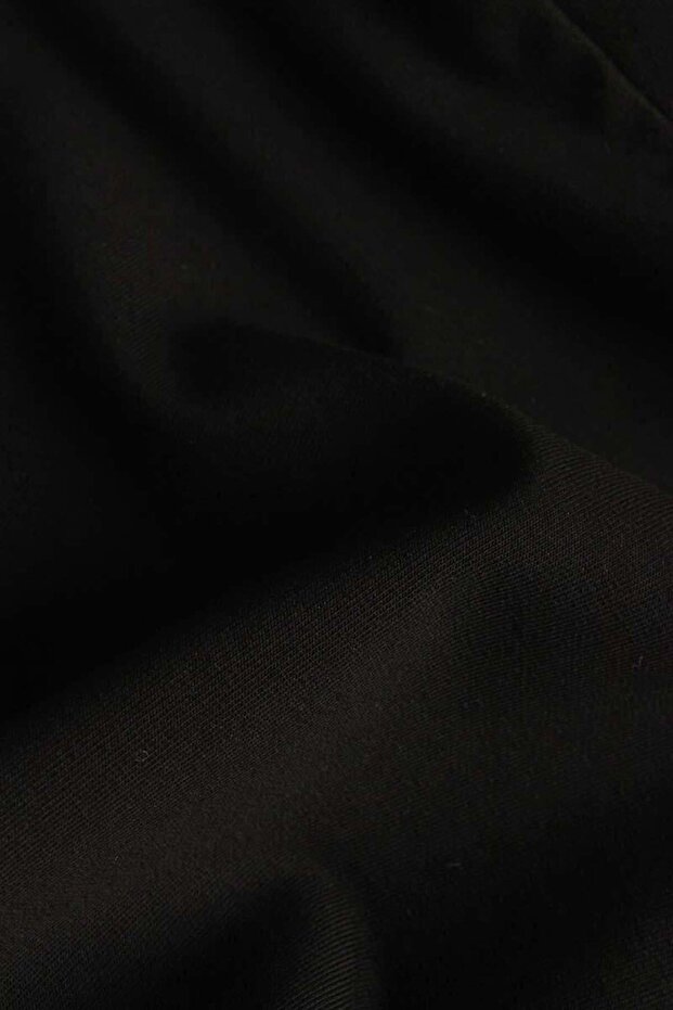Siyah-Kapüşonlu Örme Elbise - 8
