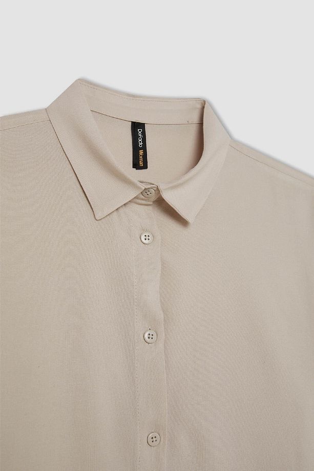 Regular Fit Basic Düz Düğmeli Uzun Kollu Gömlek D4230ax24au - 8