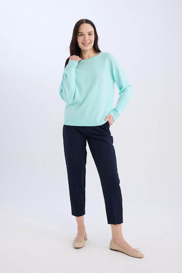 Regular Fit Bisiklet Yaka Simli Triko Kazak Tunik D1580ax24wn - 2