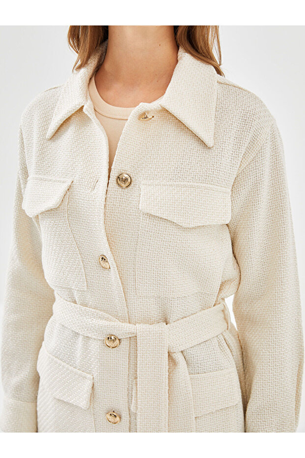 Lcwk Dokulu Kadın Tüvit Gömlek Ceket - 3