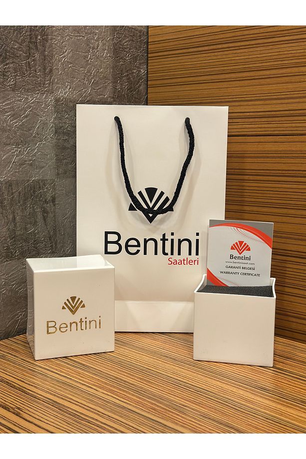 BENTİNİ KLASİK TAKVİMLİ HASIR KORDONLU ERKEK KOL SAATİ - 5
