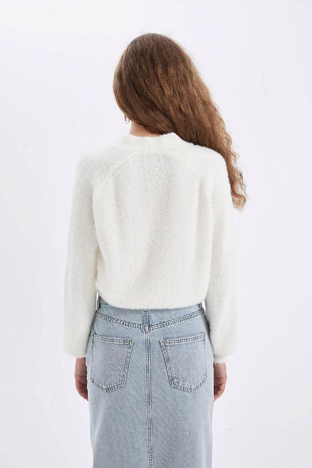 Oversize Geniş Kalıp V Yaka Basic Düz Düğmeli Triko Hırka D1428ax24wn - 6