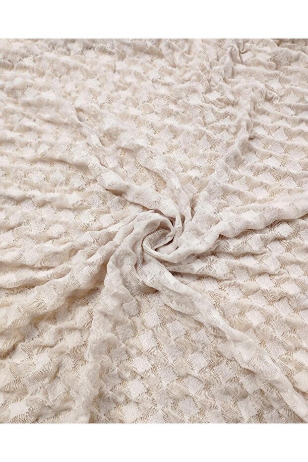 جيرسي منقوش باللون الأبيض الفاتح - عرض واحد (85 سم × 270 سم) - 2