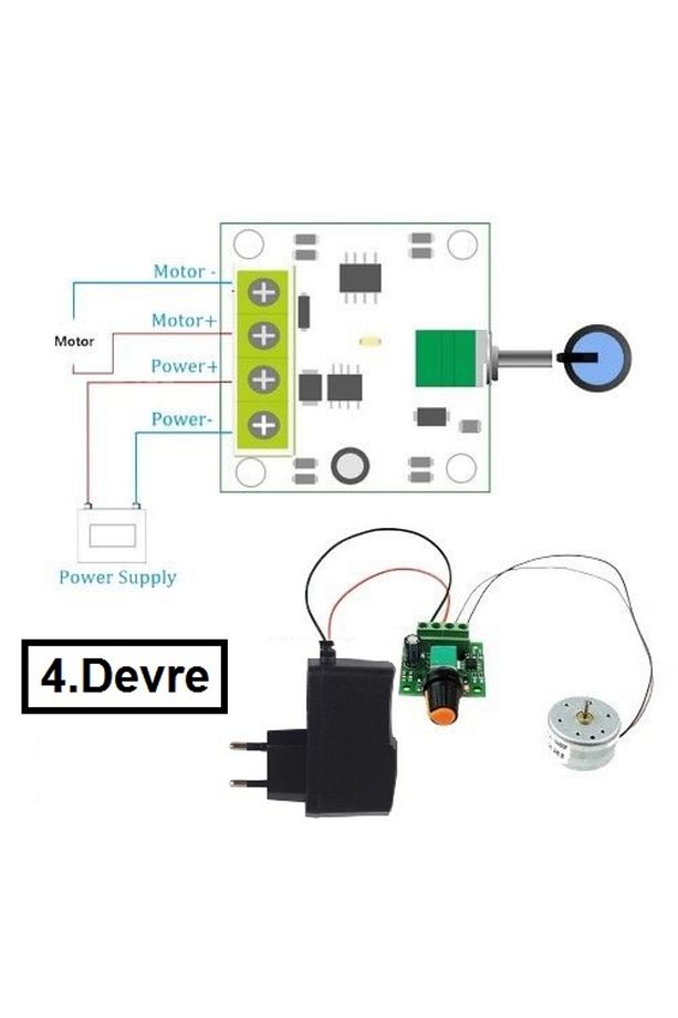 Kutulu 4 in 1 Basit Motor Deney Seti (4 Devre) - Öğrenci Elektrik Devresi - 5