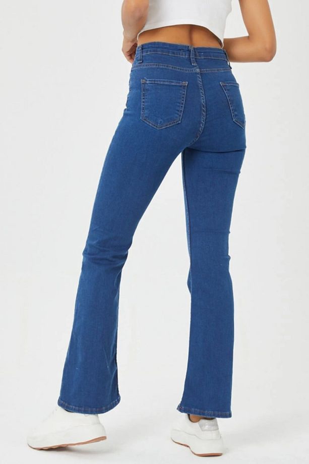 İspanyol Paça Şık Kesim Kot Pantalon - 3