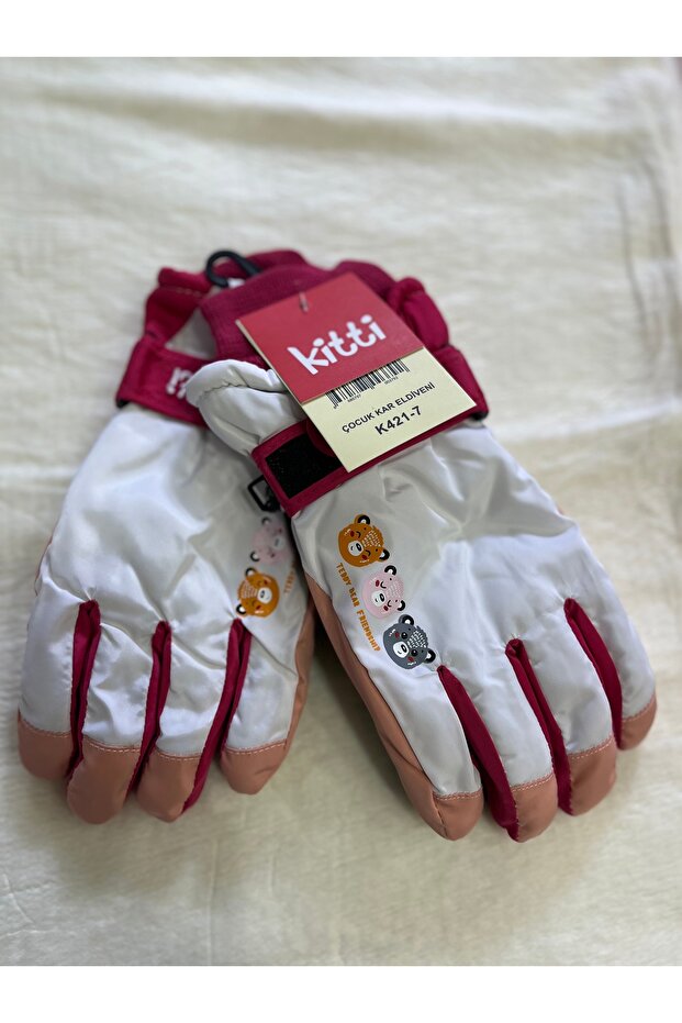 Kız çocuk kar eldiven - 1