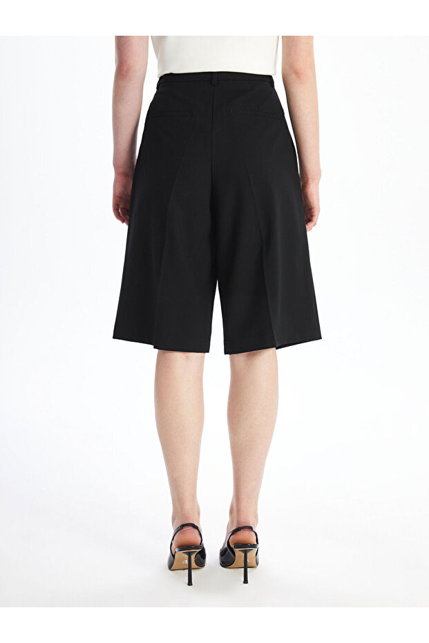 Kadın Loose Fit Düz Şort - 5