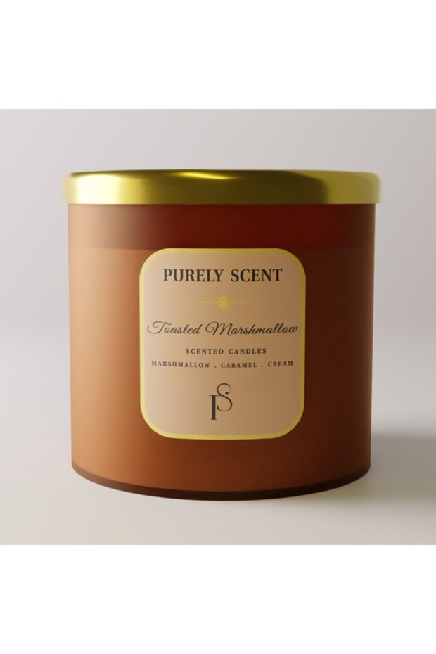 شمعة معطرة برائحة المارشميلو المحروق في وعاء من شمع الصويا 400 جرام 2007