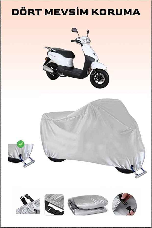 Motorcycle Cover with Lock Compatible for Kuba City Go, Secure, Waterproof , Durable Fabric.