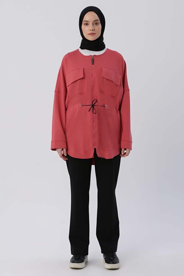 Rose-Belden Jacket with Drawstring Pockets - 2