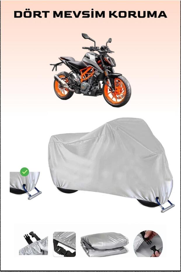 غطاء دراجة نارية مزود بقفل متوافق مع KTM 390 Duke، آمن، مقاوم للماء ، مصنوع من قماش متين.
