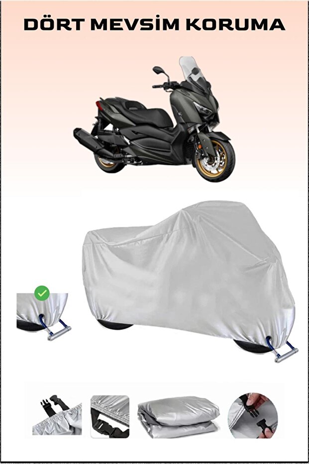 Yamaha X-Max 400 - مشمع دراجة نارية آمن ومقاوم للماء متوافق مع القفل